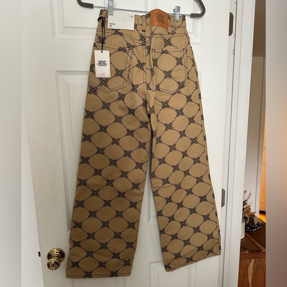 BDG Wide Leg Tennis Print Pants - Picture 5 of 6
